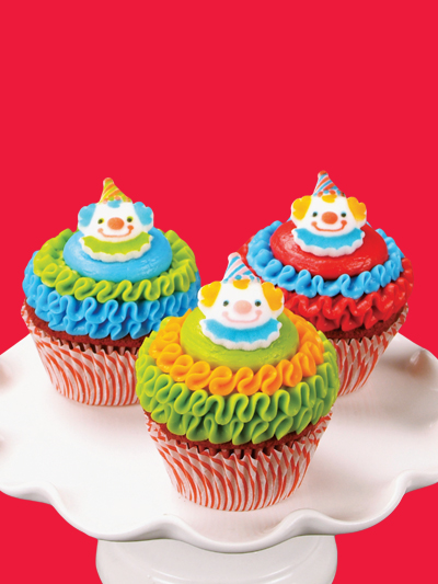 Carnival Clown Cupcake Cake