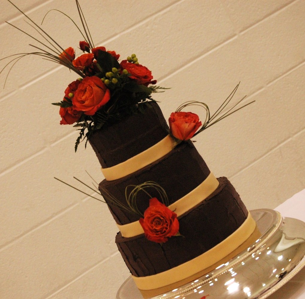 Chocolate Brown Wedding Cake Fall