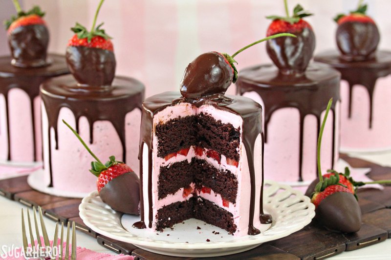 Chocolate Covered Strawberry Cake