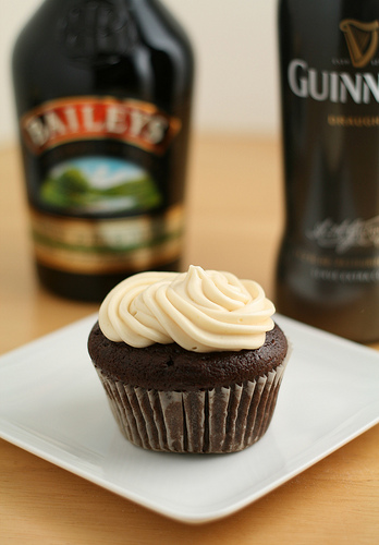 Chocolate Guinness Cupcakes with Bailey's Frosting