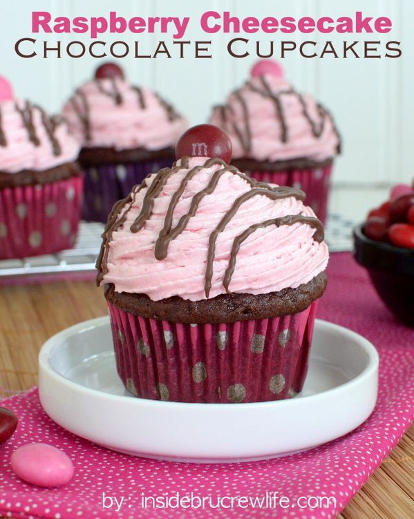 Chocolate Raspberry Cheesecake Cupcakes