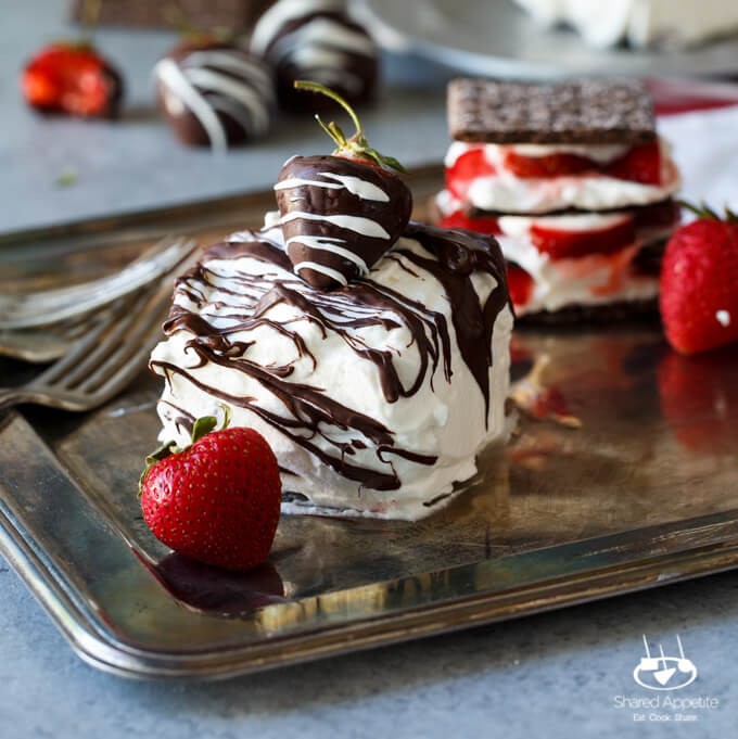 Chocolate Strawberry Icebox Cake