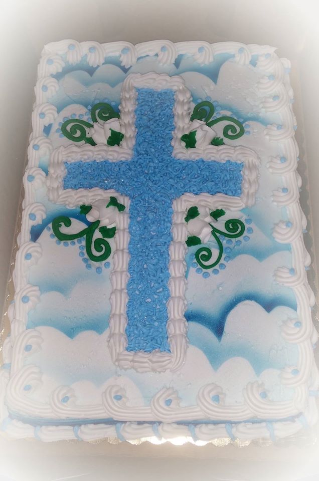 Christening Sheet Cakes for Boys