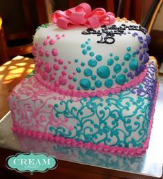 Colorful Teen Birthday Cakes Colorful Teen Birthday Cakes