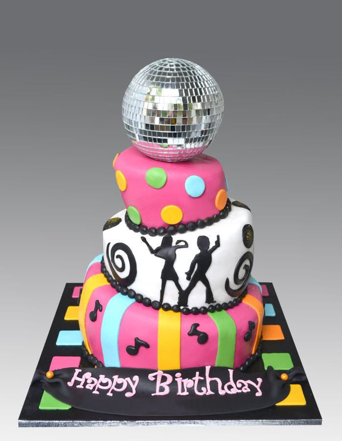 Disco Dance Party Birthday Cake
