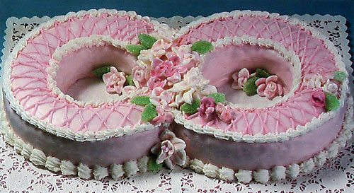 Double Wedding Ring Cake