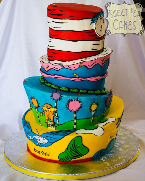 Dr. Seuss Birthday Cake