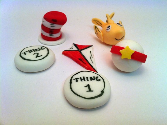 Dr. Seuss Cat in the Hat Cupcake Toppers