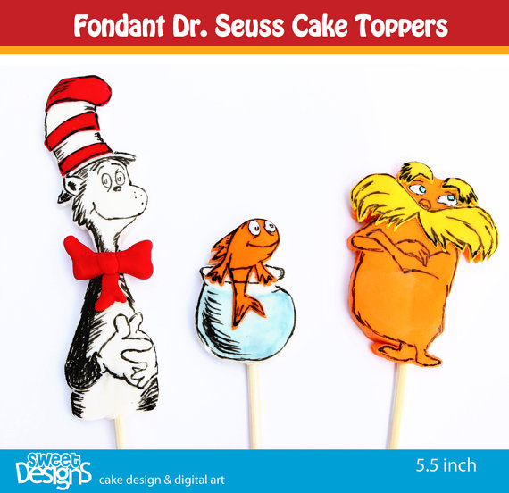 Dr. Seuss Fondant Cake Topper
