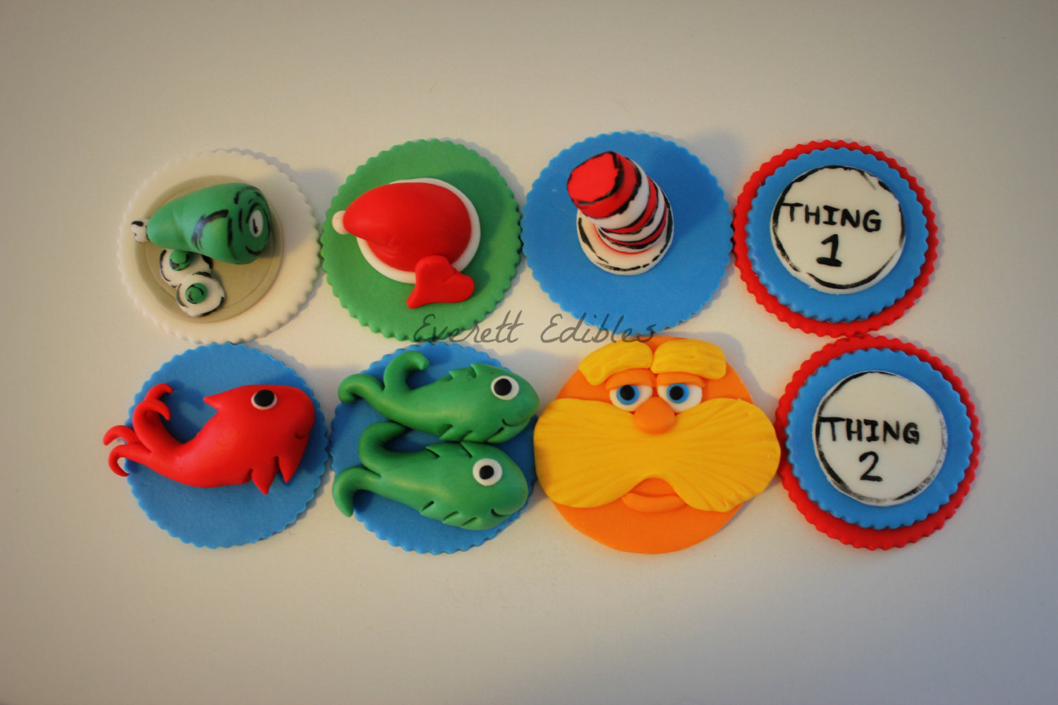 Dr. Seuss Fondant Cupcake Toppers