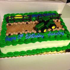 Drawing John Deere Tractor Cake