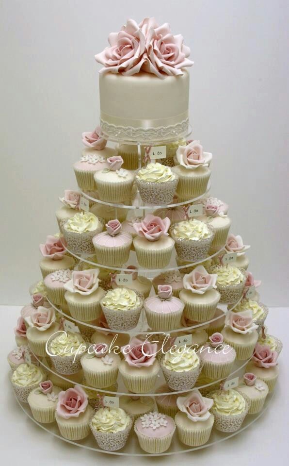 Elegant Cupcake Wedding Cakes