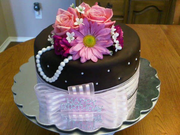 Elegant Happy Birthday Cake
