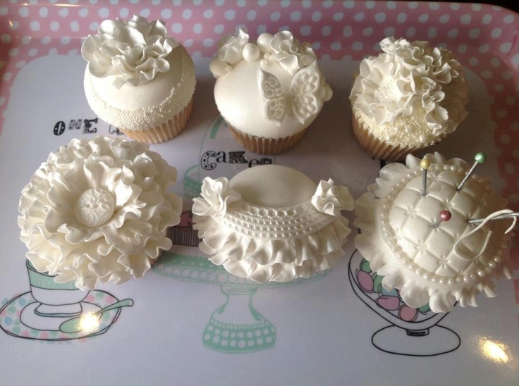 Elegant White Wedding Cupcakes