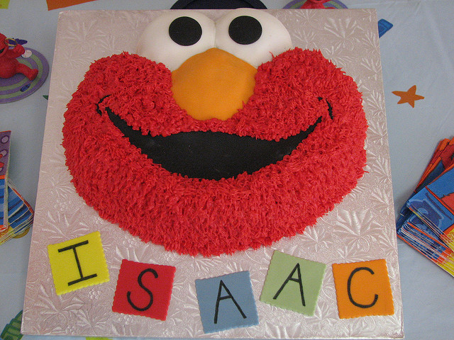 Elmo Face Cake