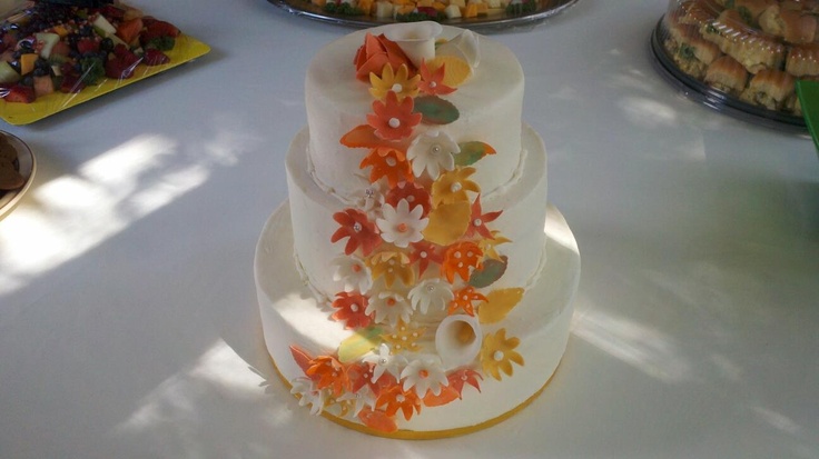 Fall Theme Bridal Shower Cake