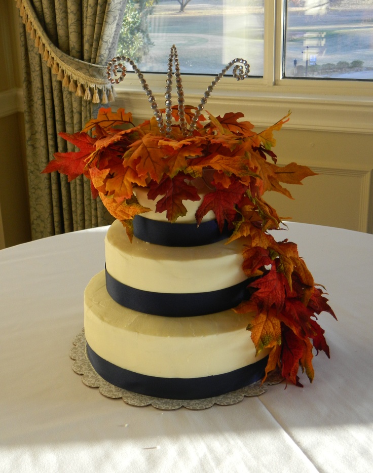 Fall Themed Wedding Cake