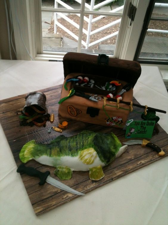 Fishing Tackle Box Grooms Cake