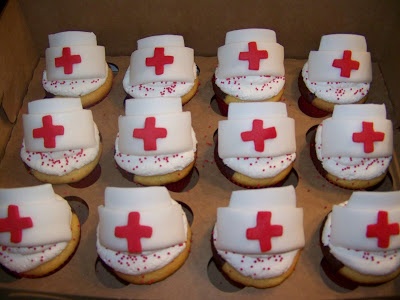 Fondant Nurse Hat Cupcake Topper