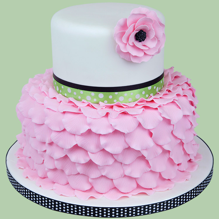 Fondant Rose Petal Cake Tutorial