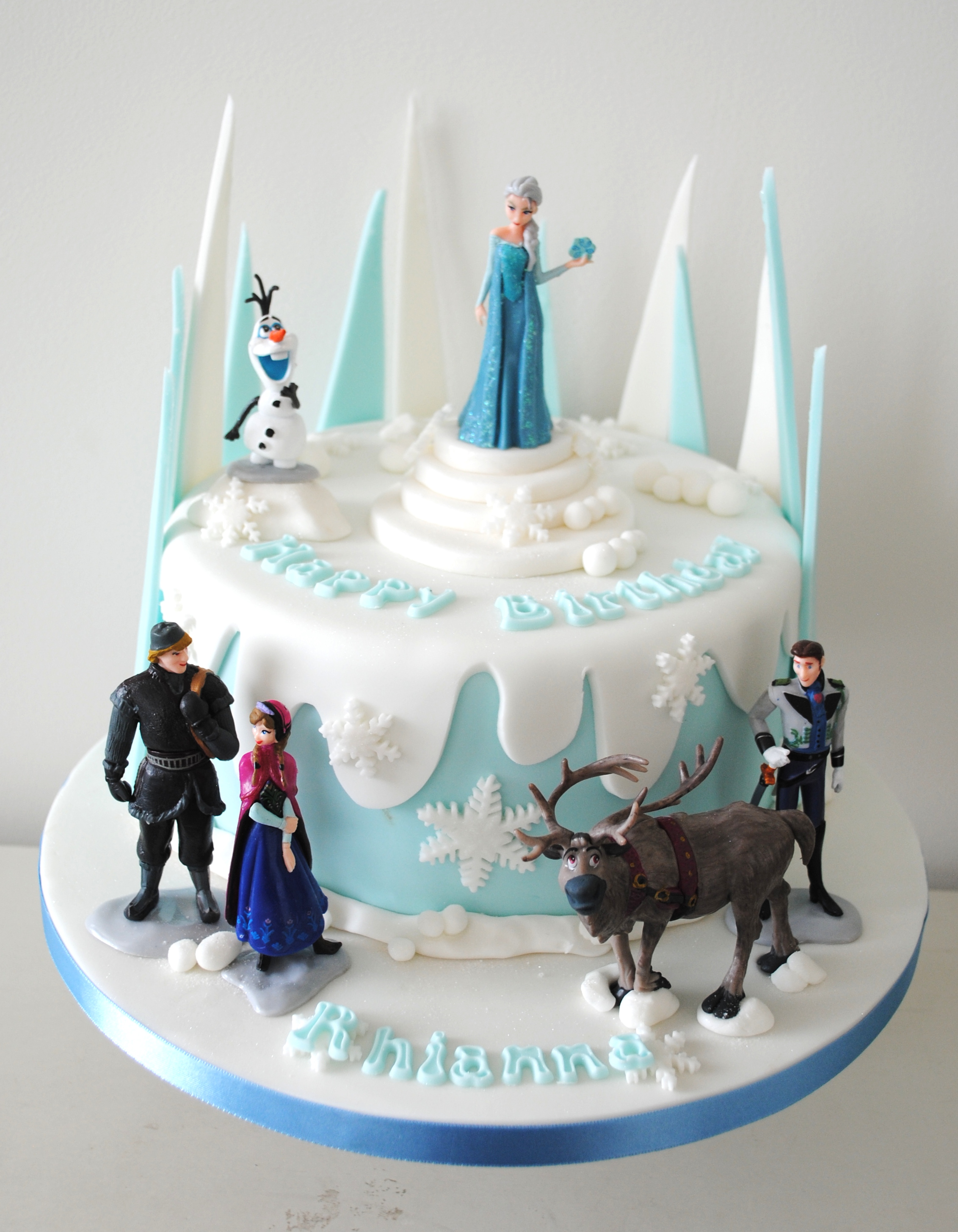 Frozen Disney Themed Birthday Cake