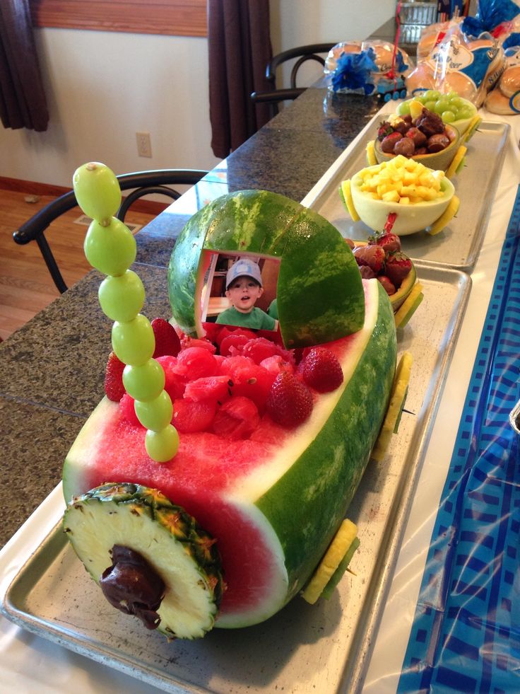 Fruit Birthday Cake Train