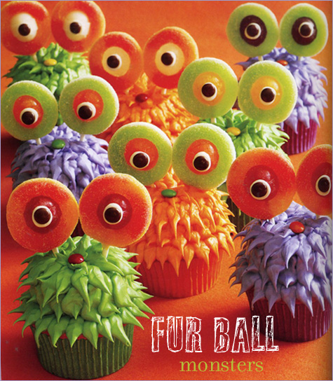 Furball Monster Cupcakes