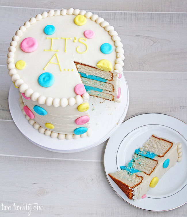 Gender Reveal Cake Gender Reveal Cake