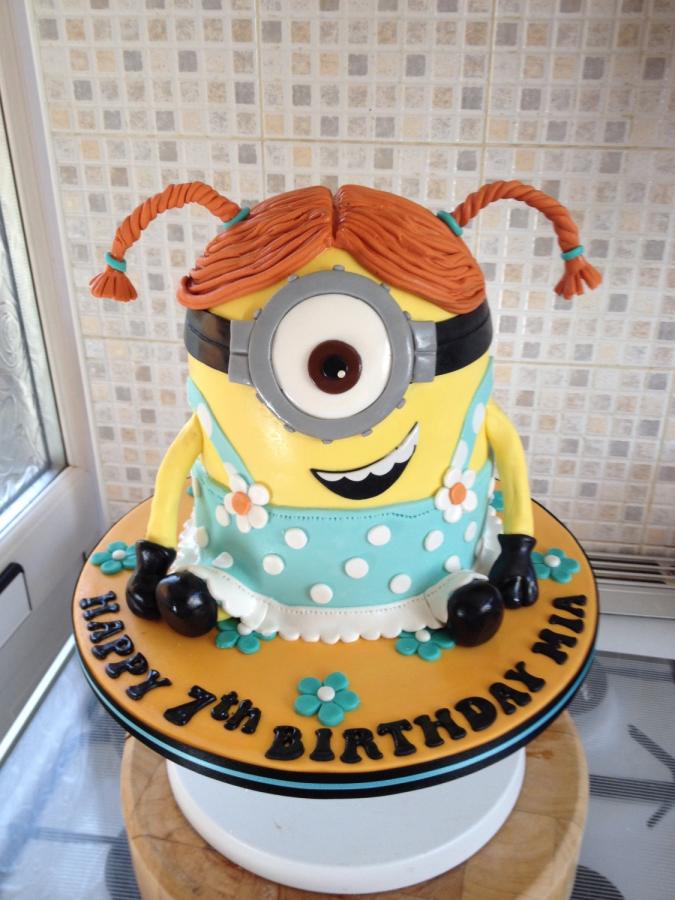 Girl Minion Cake