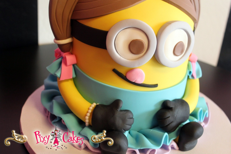 Girls Minion Birthday Cake