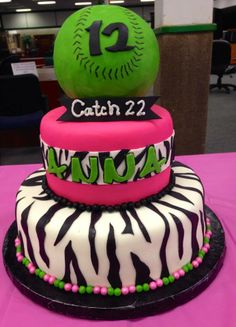 Girls Softball Birthday Cake Ideas