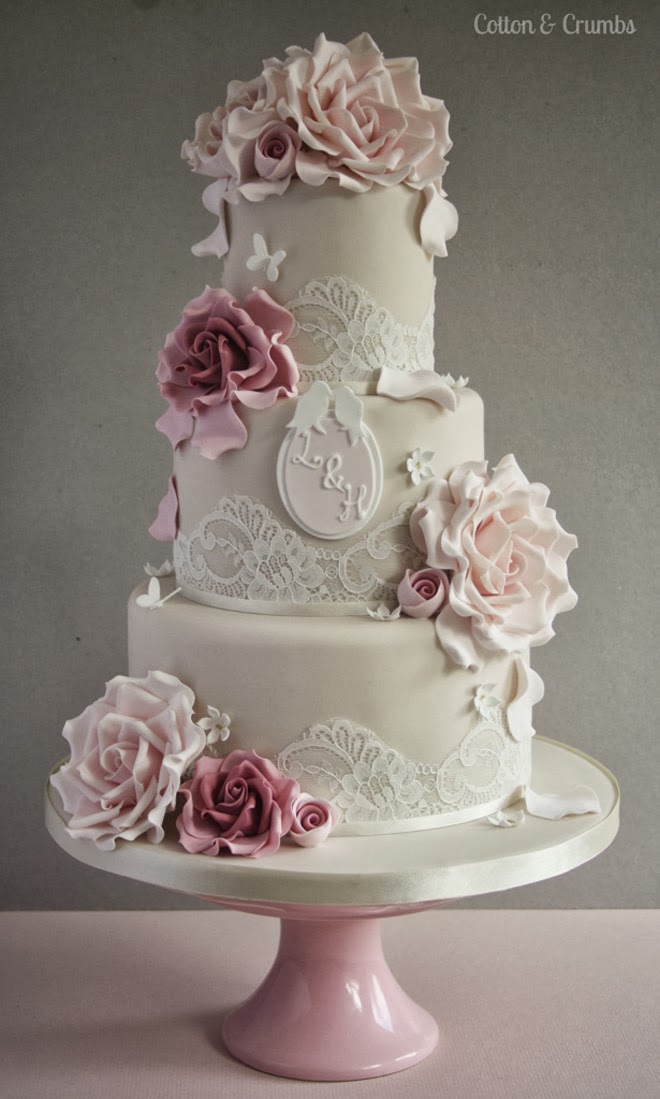 Gorgeous Lace Wedding Cake Gorgeous Lace Wedding Cake