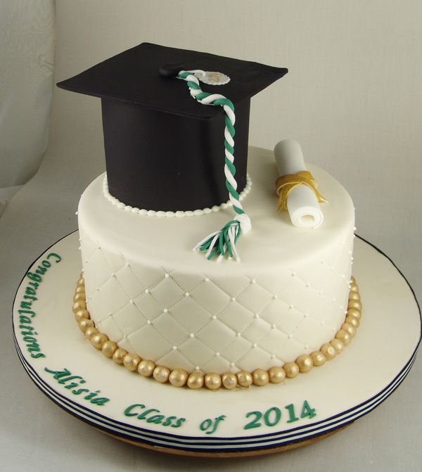 Graduation Cake with Fondant Graduation Cake with Fondant