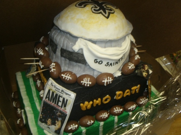 Grooms Cake New Orleans Saints'