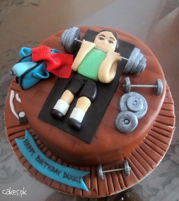 Gym Themed Birthday Cake Gym Themed Birthday Cake