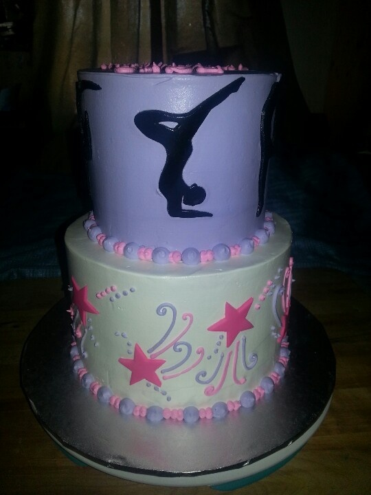 Gymnastics Themed Cake Gymnastics Themed Cake