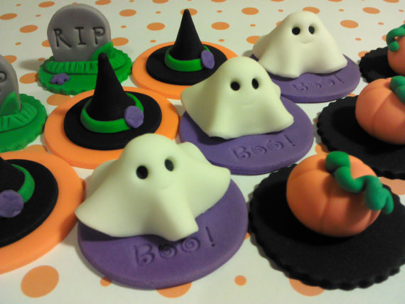 Halloween Fondant Cupcake Toppers Halloween Fondant Cupcake Toppers