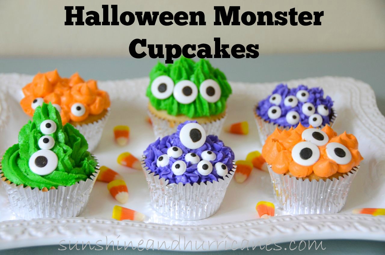 Halloween Monster Cupcakes