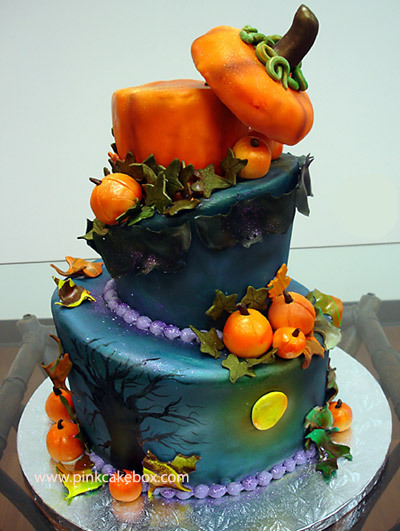 Halloween Pumpkin Wedding Cake