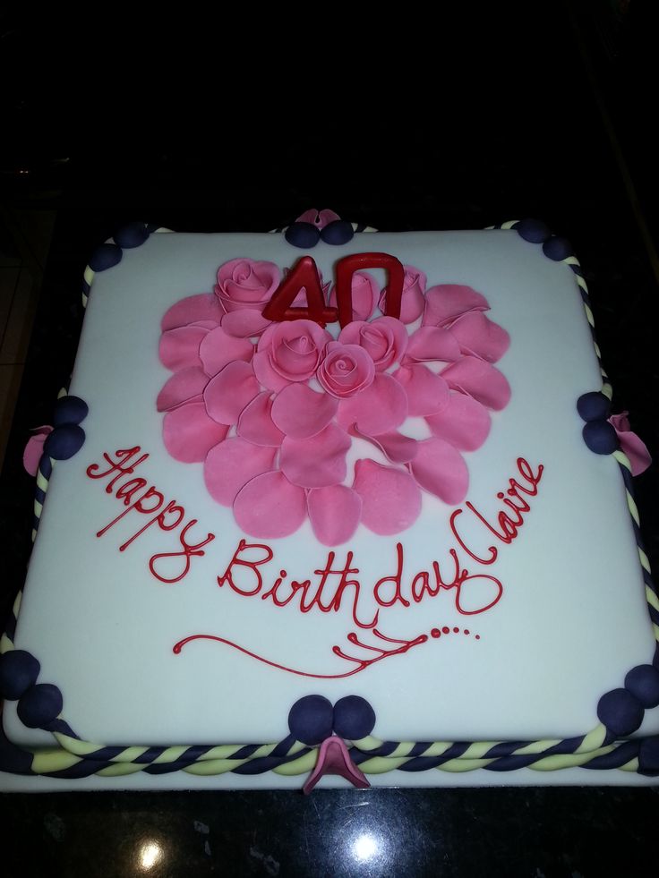 Happy 40th Birthday Cake Happy 40th Birthday Cake