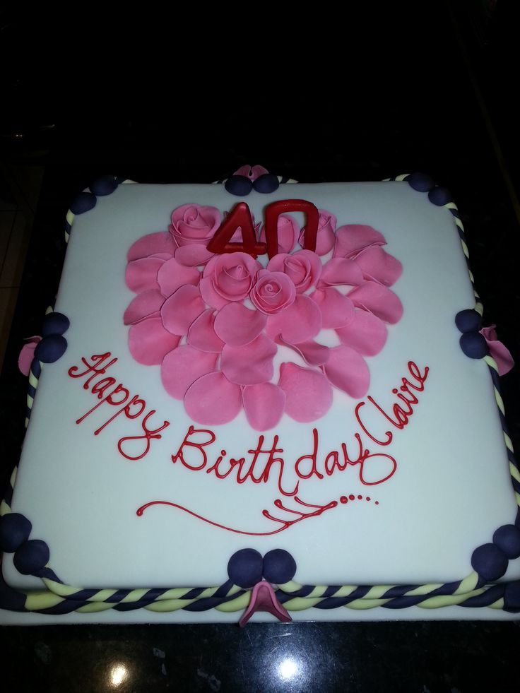 Happy 40th Birthday Cake