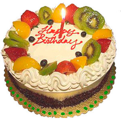 Happy Birthday Cake with Fruit