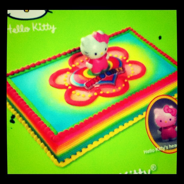 Hello Kitty Rainbow Birthday Cake