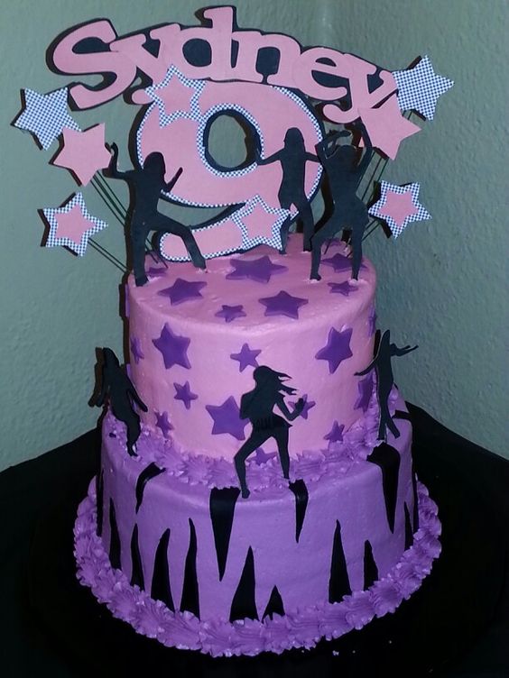 Hip Hop Dance Party Birthday Cake