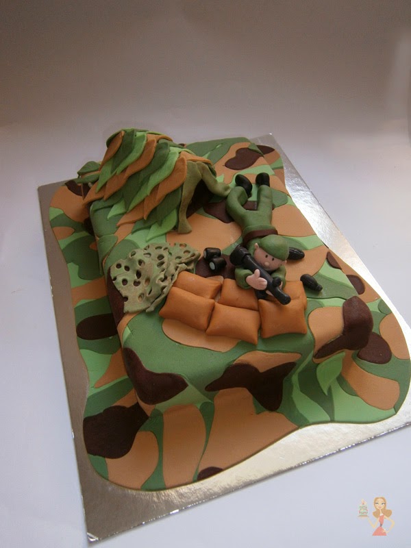 How to Do a Camouflage Cake Fondant
