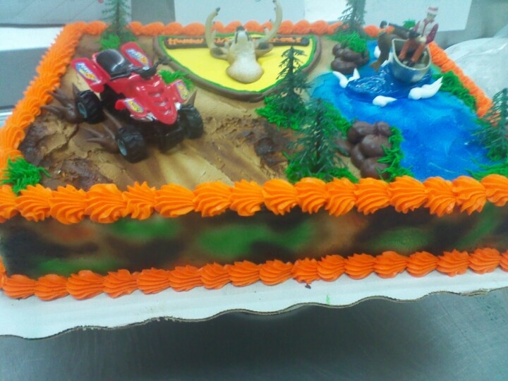 Hunting and Fishing Birthday Cakes Boy