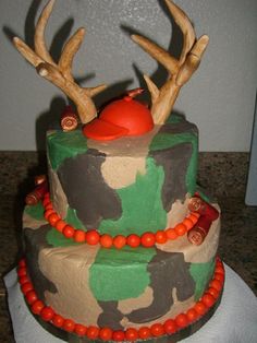 Hunting Camo Birthday Cake