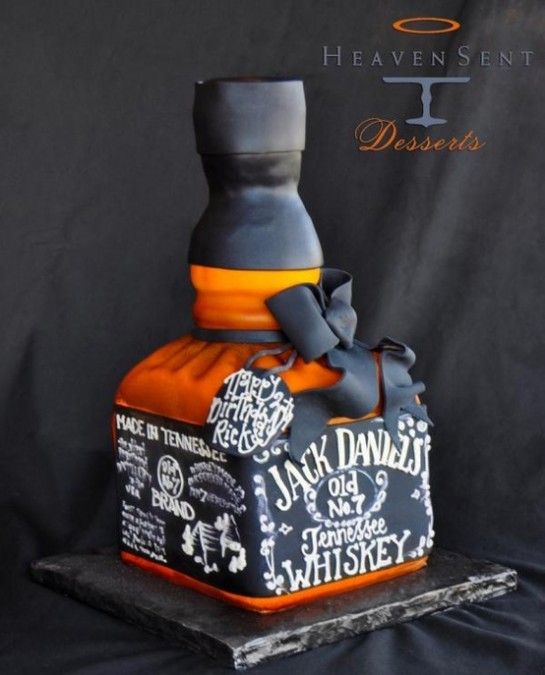 10 Alcoholic Groom's Cakes Photo - Alcohol Crown Royal Bottle Cake, S