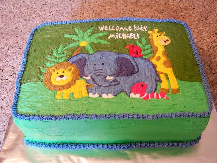 Jungle Baby Shower Sheet Cakes