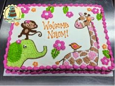 Jungle Baby Shower Sheet Cakes